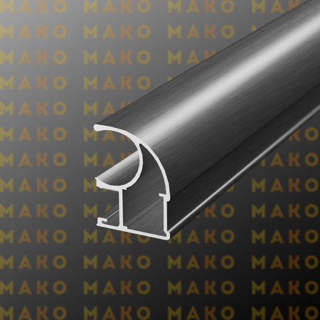 Профиль вертикальный асимметричный MS125 Графит браш (A49)